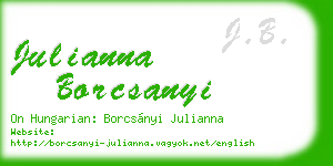 julianna borcsanyi business card
